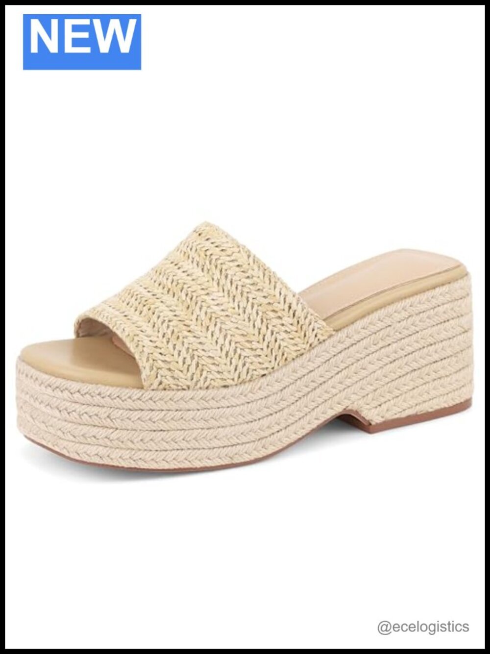 Women's Espadrilles Platform Wedge Sandals Open Toe Slip On Beach